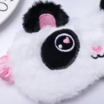 Masque de sommeil de dessin animé pour filles et adultes, masque de sommeil, masque pour les yeux, couverture pour les yeux de voyage, animal en peluche, doux, drôle, Nairobi, Orn 4