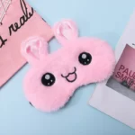 Masque de sommeil de dessin animé pour filles et adultes, masque de sommeil, masque pour les yeux, couverture pour les yeux de voyage, animal en peluche, doux, drôle, Nairobi, Orn 12