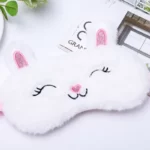 Masque de sommeil de dessin animé pour filles et adultes, masque de sommeil, masque pour les yeux, couverture pour les yeux de voyage, animal en peluche, doux, drôle, Nairobi, Orn 2