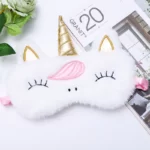 Masque de sommeil de dessin animé pour filles et adultes, masque de sommeil, masque pour les yeux, couverture pour les yeux de voyage, animal en peluche, doux, drôle, Nairobi, Orn 9