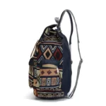 Sac à dos en toile imprimé pour femmes, sacs d’école nationaux pour adolescents, sac à dos de voyage de week-end, sac à dos en denim 4