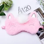 Masque de sommeil de dessin animé pour filles et adultes, masque de sommeil, masque pour les yeux, couverture pour les yeux de voyage, animal en peluche, doux, drôle, Nairobi, Orn 15