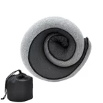 Oreiller de voyage en forme de U en mousse à mémoire de forme, style escargot, soutien du cou, portable, réglable, doux, pause du midi, oreillers de sommeil 4