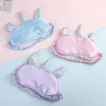 Masque de sommeil dessin animé pour enfants, bandeaux pour les yeux mignons, bandeau pour les yeux de voyage, aide-oculaire, fête de Nairobi Orn, cadeau d’anime 3