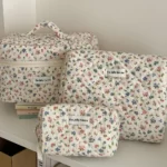 Trousse de toilette tissu matelassé